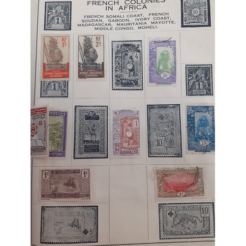 312 - A vintage '1000 Varieties Colonials' Honduras stamp album and two others to include Former German Co... 