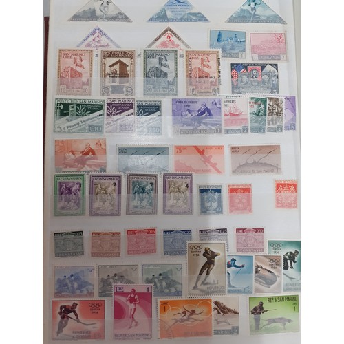 313 - A stamp stock books containing British, San Marino and late 19th examples together with loose stock ... 