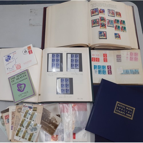 316 - Three British stock books of GB stamps together with a 1986 Royal Mail Special Stamp album and loose... 