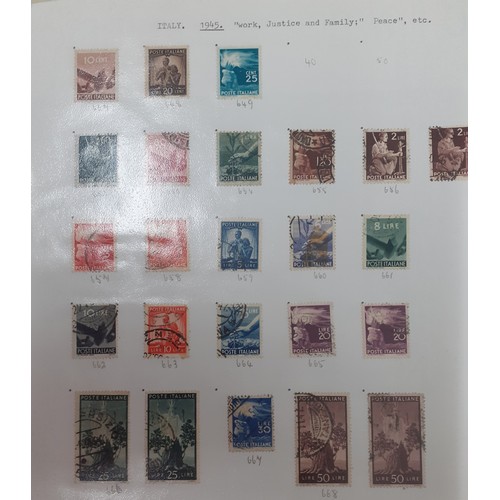 311 - A 20th century stamp album containing Nicaraguan and Rwandan stamps, Worldwide and 1950's Italian Pr... 