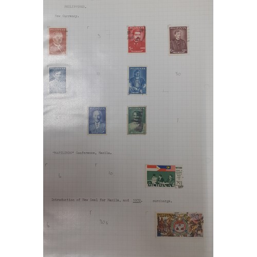 311 - A 20th century stamp album containing Nicaraguan and Rwandan stamps, Worldwide and 1950's Italian Pr... 