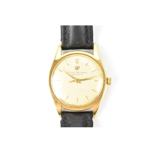 83 - A Girard-Perregaux Gyromatic, automatic, gents, 18ct gold wristwatch, the dial having centre seconds... 