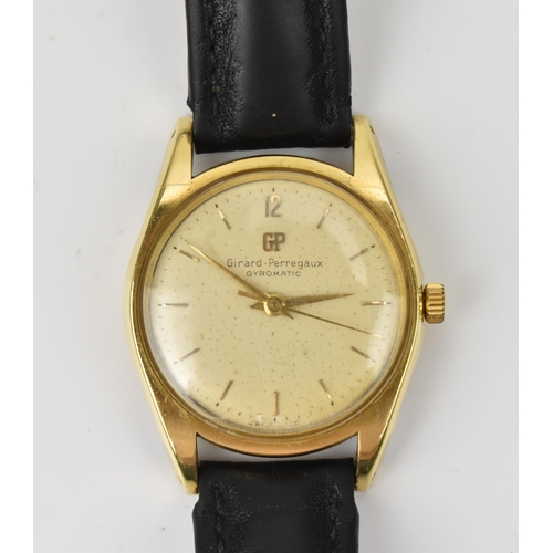 83 - A Girard-Perregaux Gyromatic, automatic, gents, 18ct gold wristwatch, the dial having centre seconds... 