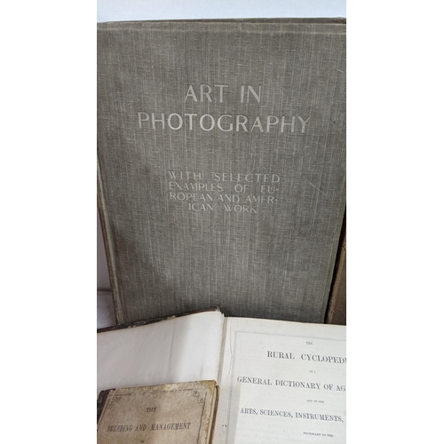 317 - A small collection of various books to include 'The breeding and management of poultry' 'Art in phot... 