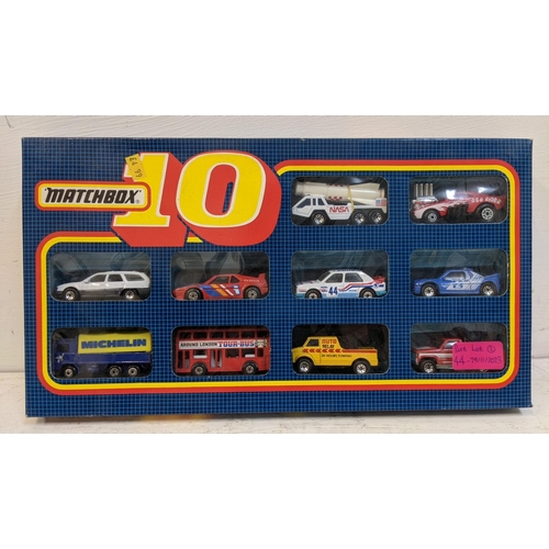 44 - Two Matchbox presentation packs to include a Matchbox 10 pack and a 'Buy 5 get 5 free' pack (5+5) to... 