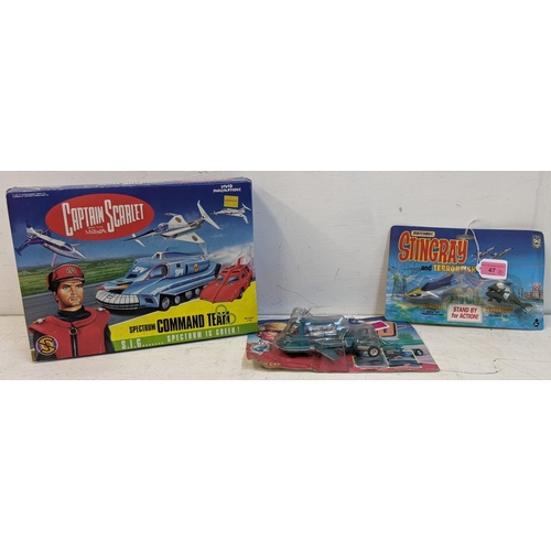 47 - A 1993 Vivid Imaginations Captain Scarlett and The Mysterious spectrum Command team vehicle set (Ser... 