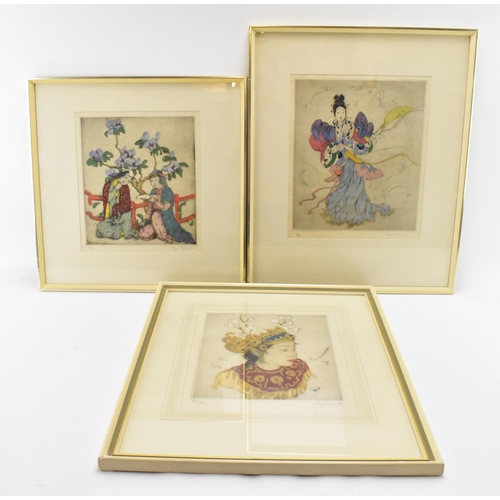 170A - Elyse Ashe Lord (1900-1971) British
three limited edition signed coloured etchings, to include a Chi... 