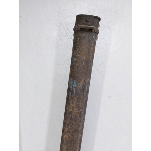 275 - A 19th century French 'Gras' bayonet having 52cm triangular blade, signed to back and dated 1875, to... 