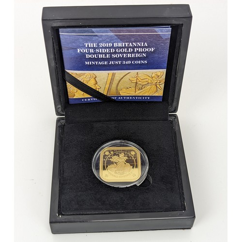 125 - United Kingdom - Elizabeth II (1952-2022), Hattons of London, 2019 Britannia Gold Proof Four-Sided D... 