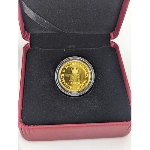 126 - Canada - Elizabeth II (1952-2022), 2018 24ct Gold Proof Ten Dollars for the 65th Anniversary of the ... 