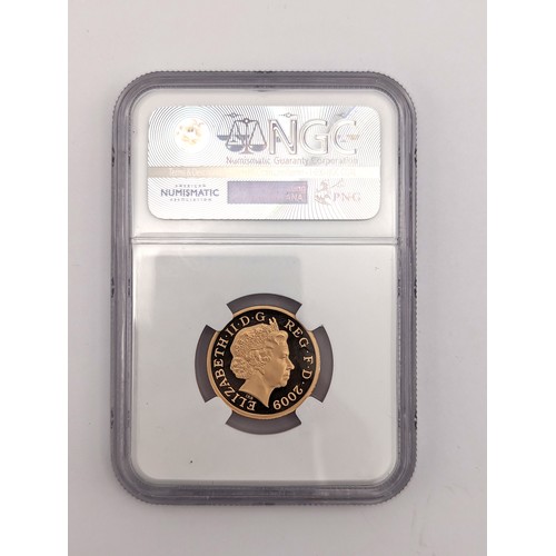 127A - United Kingdom - Elizabeth II (1952-2022), 2009 'Royal Shield of Arms' 22ct £1 / One Pound Coin, NGC... 