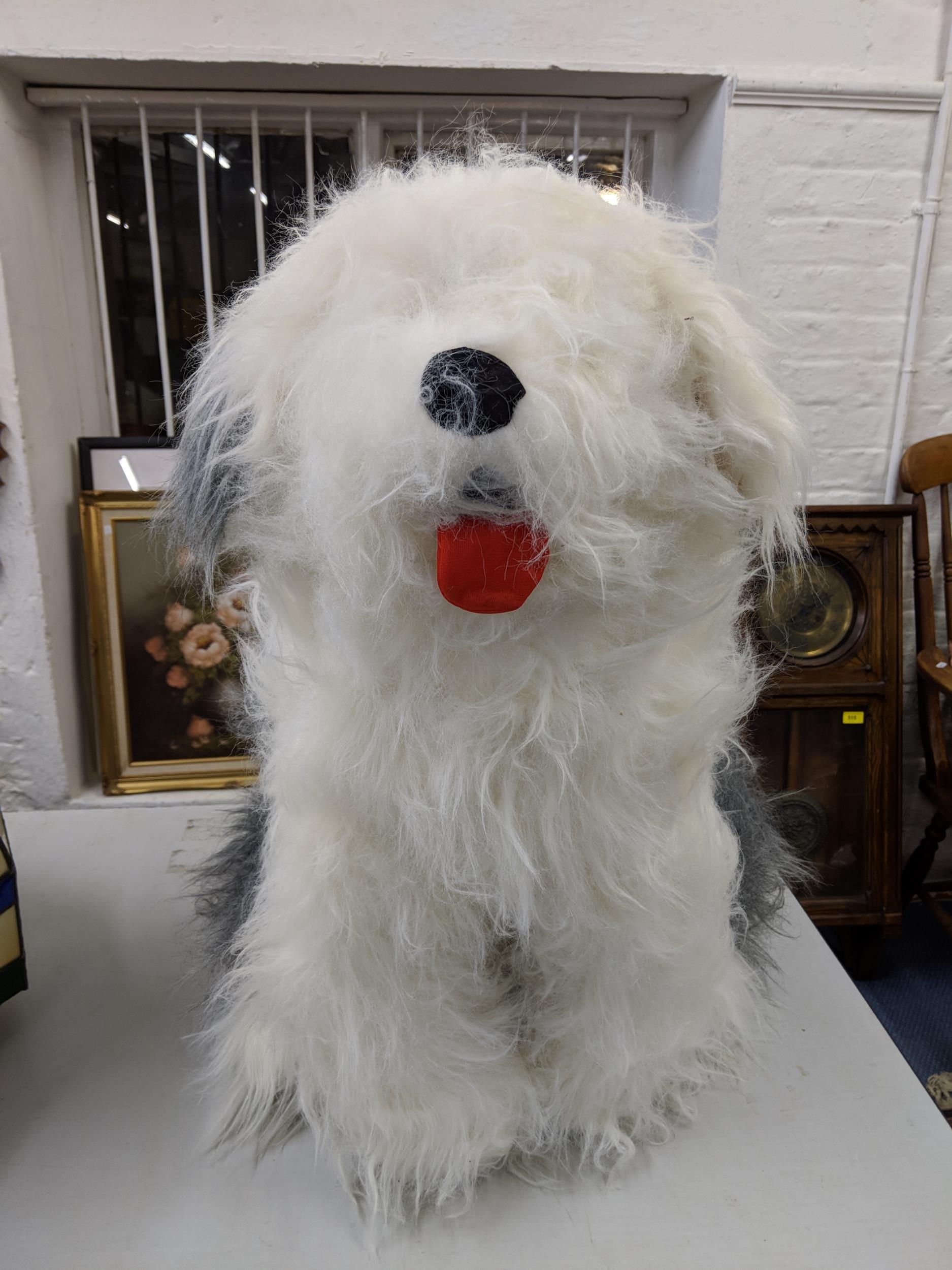 A Deans Old English Sheepdog fluffy toy 62cm high Location RAB