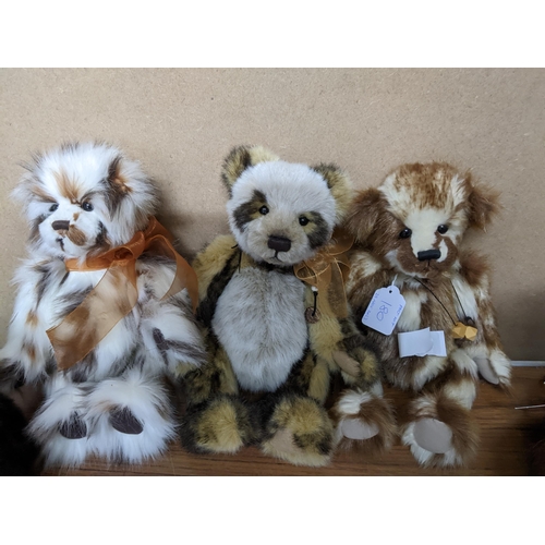 A collection of five Charlie Bears, Shush CB161685, Tatty