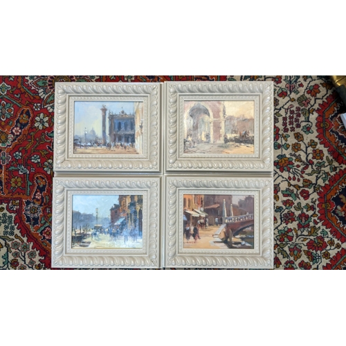 474 - A set of four oil painting views of Venice in grey moulded frames
Location: G