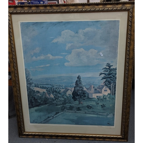 287 - Sir Winston Churchill - A signed limited edition print entitled 'View from Chartwell' numbered 527/8... 