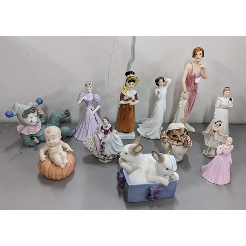 364 - Figures to include Royal Doulton, Coalport, Gobel, Nao, Beswick Beatrix Potter and others
Location: ... 