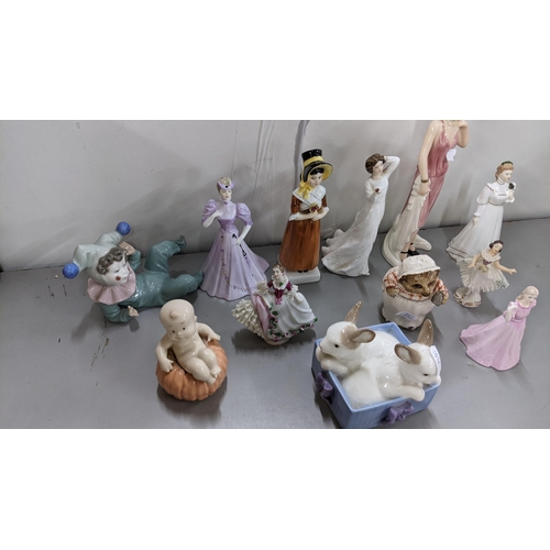 364 - Figures to include Royal Doulton, Coalport, Gobel, Nao, Beswick Beatrix Potter and others
Location: ... 