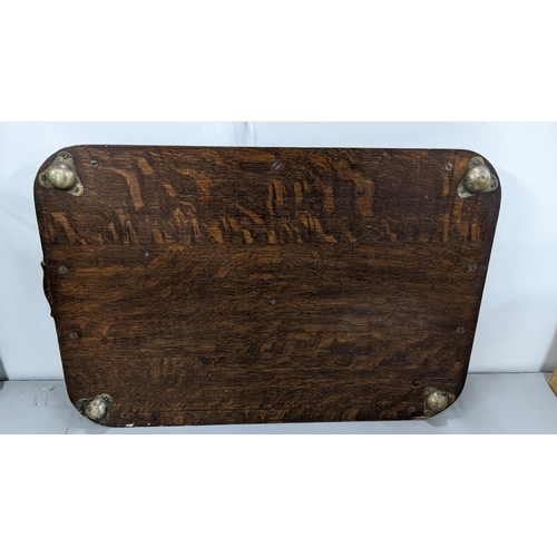 375 - An early 20th century oak and silver plated twin handled tray
Location: FSR