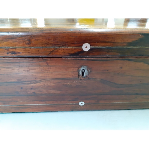 376 - A 19th century rosewood writing slope inset with mother of pearl, lock A/F
Location: FSR