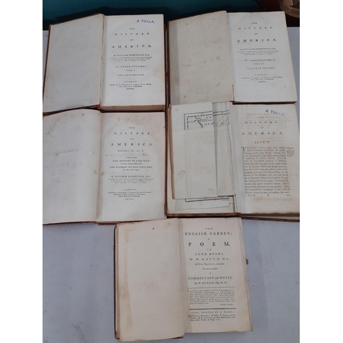 381 - Books - A group of 18th and 19th century books to include various volumes of The History of America ... 