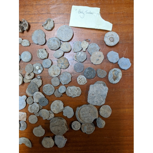 401 - A quantity of metal detectorist coin finds to include Georgian Cartwheel pennies, and various earlie... 