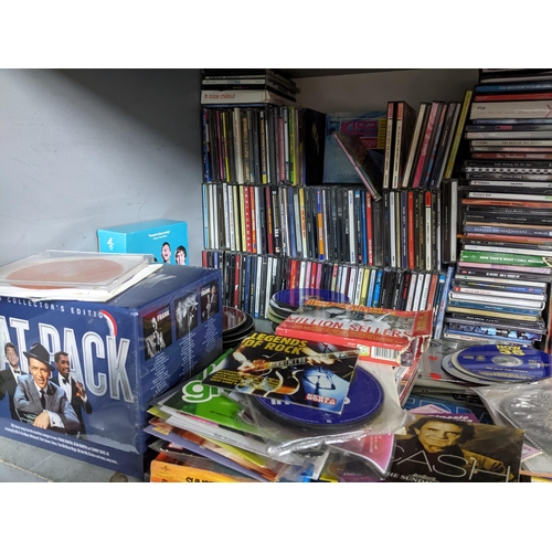 417 - A large selection of CDs to include The Rat Pack 10-CD Collectors Edition, and many others, some loo... 