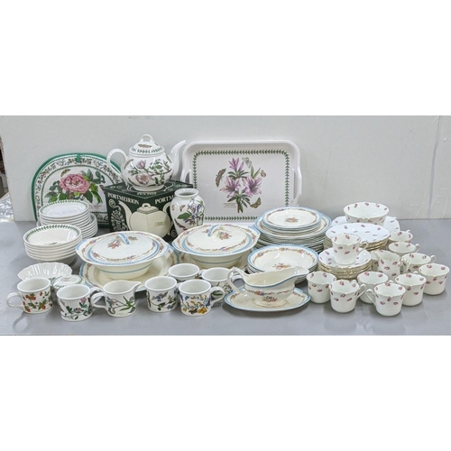 436 - A mixed lot of ceramics to include The Botanic Garden tea pot with box, vase and others, together wi... 