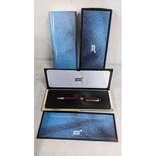 455 - A Montblanc Meisterstuck ballpoint pen with original box and paperwork Location: P