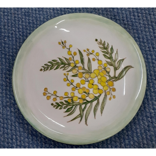 485 - Moorcroft - a 'Wattle' circular plate, initialled to the reverse
Location: 4:1