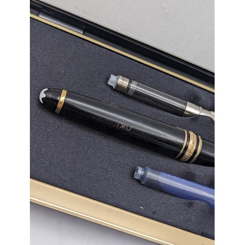 15A - A boxed Montblanc ladies Meisterstück fountain pen, engraved 