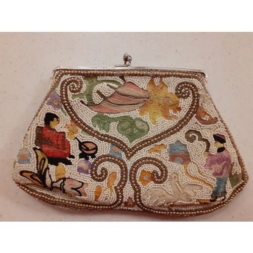 106 - Mixed 20th Century evening bags to include an early 20th Century Chinese fine bead and embroidered b... 