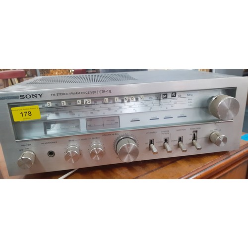 178 - Late 20th Century music and audio electricals comprising a Sony FM Stereo Receiver STR-11L, a Panaso... 