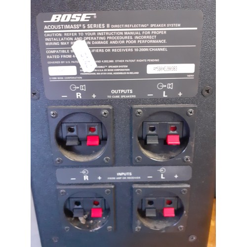 176 - A Bose Acoustimass 5 Series II surround sound speaker system. Location: A4B