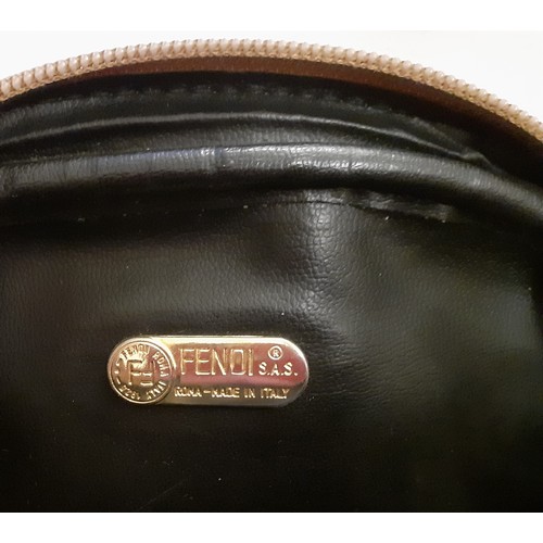 88 - A small group of vintage bags to include a 1980's Fendi shoulder bag with striped design canvas and ... 