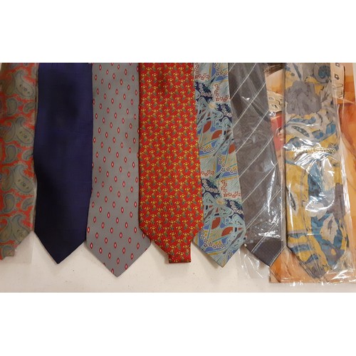 108 - Seven gents ties, mostly silk examples, to include the designers Christian Dior, Liberty (x2), Carna... 