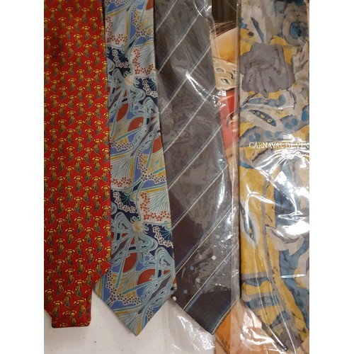 108 - Seven gents ties, mostly silk examples, to include the designers Christian Dior, Liberty (x2), Carna... 