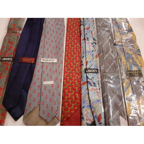 108 - Seven gents ties, mostly silk examples, to include the designers Christian Dior, Liberty (x2), Carna... 