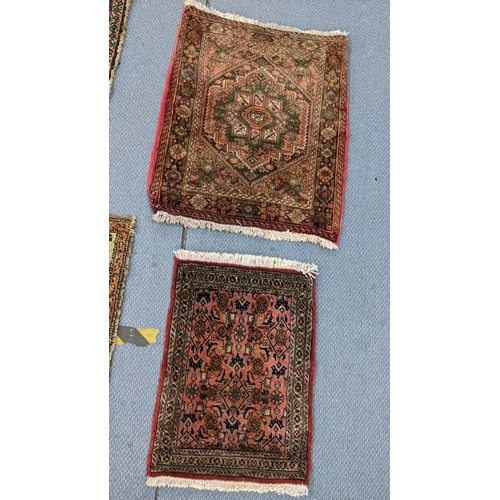 5 - Five rugs to include a Turkish beige ground rug, Caucasian red ground rug and three prayer mats
Loca... 