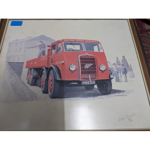 370 - Two peter Davies limited edition signed prints, numbered 47/50 each depicting British Road services,... 