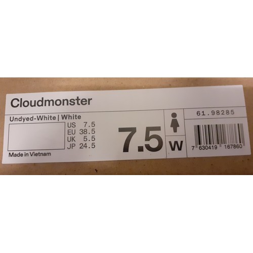 153 - CloudMonster-A pair of ladies white and grey trainers, UK size 5.5 in original box.
Condition:Lightl... 