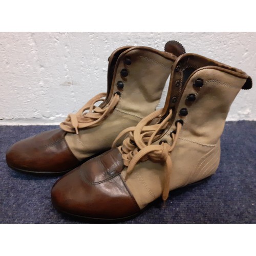 226 - A quantity of gents Vintage shoes and ankle boots to include a pair of  Pantofola D'Oro brown canvas... 