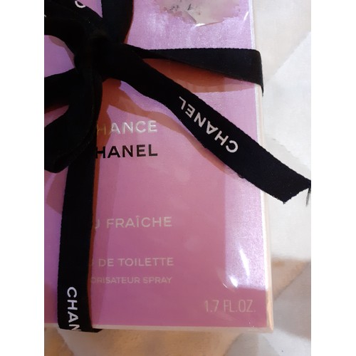 265 - Chanel-A 50ml bottle of Chance Eau de Toilette 'Eau Fraiche' in sealed box with branded bag.
Locatio... 