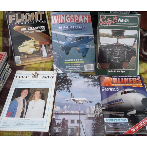 350 - Assorted Magazines mainly History of Aviation related material of approx. 60 Pilot magazines from th... 