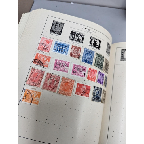 365 - A mixed lot to include mixed stamp albums, partially filled, to include Chinese and UK stamps, along... 