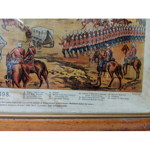 385 - Victorian prints Omdurman - The First Battle, 6.30am and Battle of Omdurman September 2 1898, each i... 