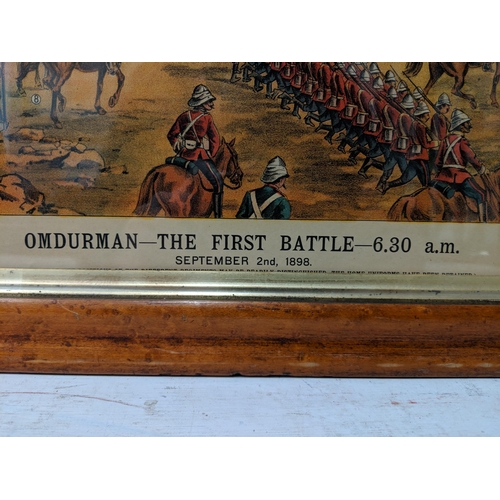 385 - Victorian prints Omdurman - The First Battle, 6.30am and Battle of Omdurman September 2 1898, each i... 