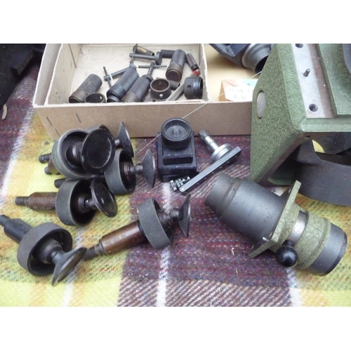 456 - Vintage Wild Heerbrugg photogrammetry parts includes beamsplitters-Binocular adjustable eyepieces-st... 