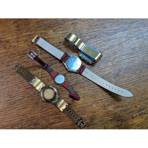 503 - Three gentleman's wristwatches and one ladies wristwatch to include a Citizen, a Seiko, a Rogadis Sa... 