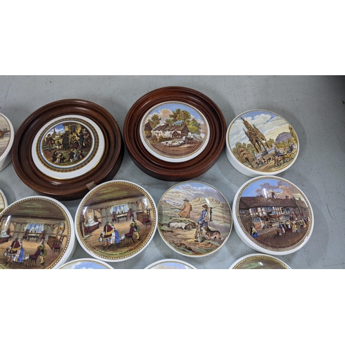 299 - A collection of Coalport pot lids, some limited editions to include one of Shakespeare's House Henle... 