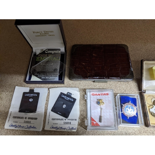 429 - A mixed lot of jewellery, watches, and other items to include a leather wallet with silver mounted c... 